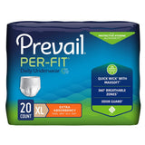 Prevail® PER-Fit® Extra-Absorbency Incontinence Underwear; Extra Large, 58"-68"(147 cm - 173 cm), 20/Bag
