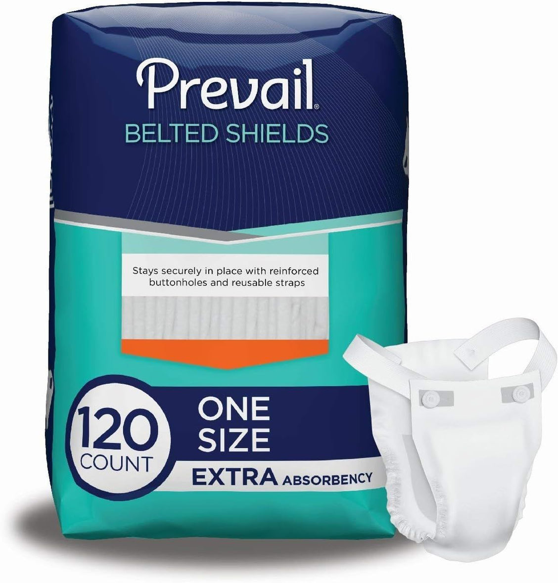 Prevail® Extra-Absorbency Belted Shield; One Size