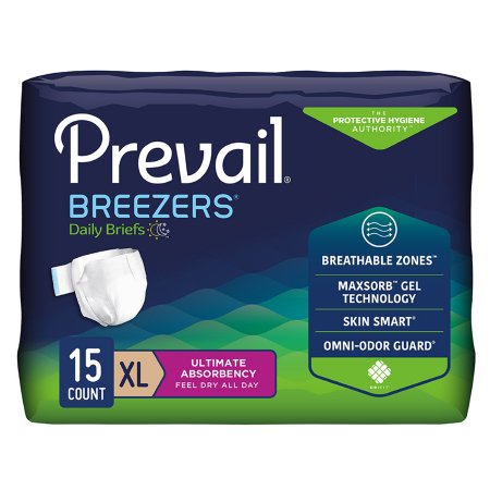 Prevail® Breezers® Brief, X-Large, 59"–64", Beige