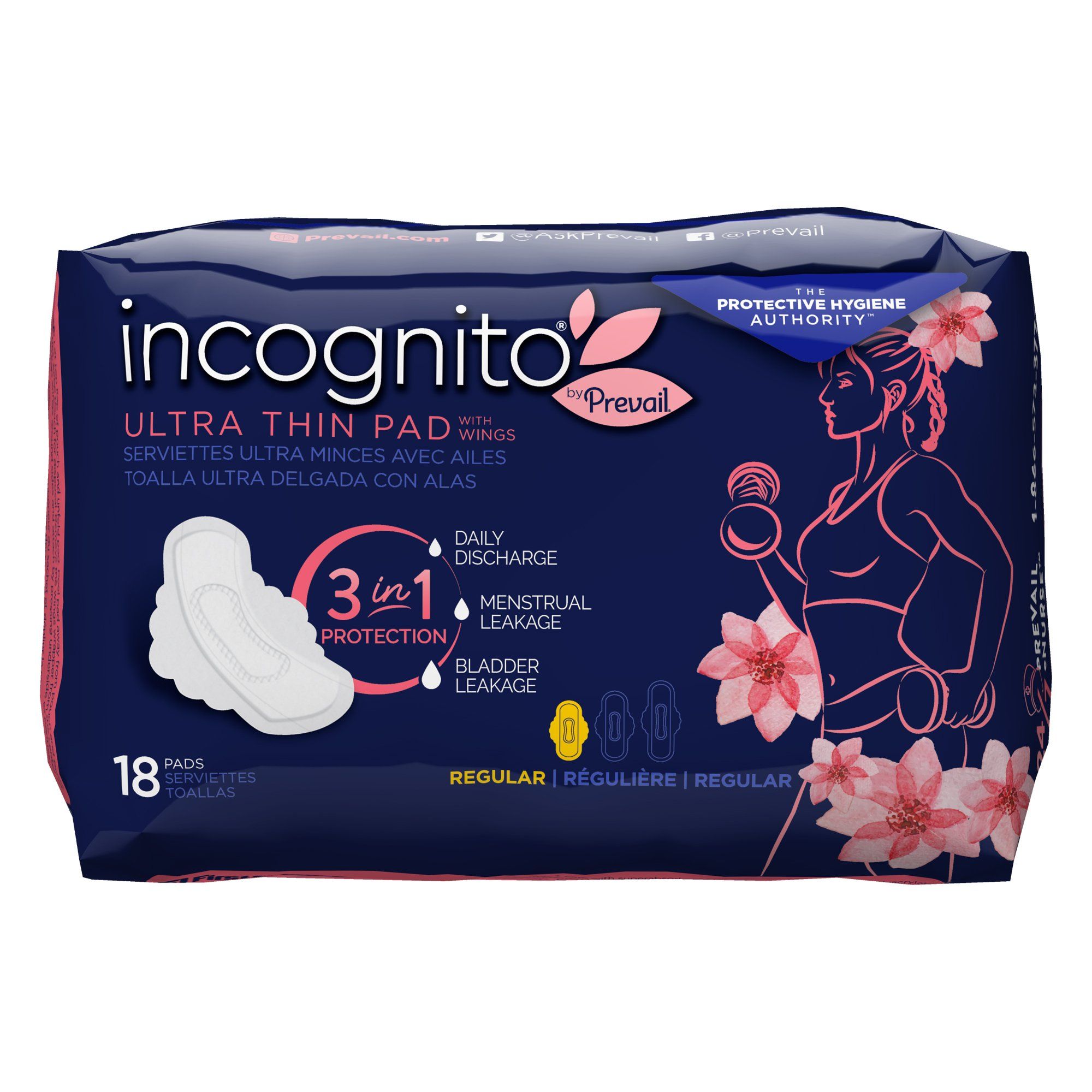 Prevail® Incognito® Ultra-Thin Pad; 9.25" (23 cm)