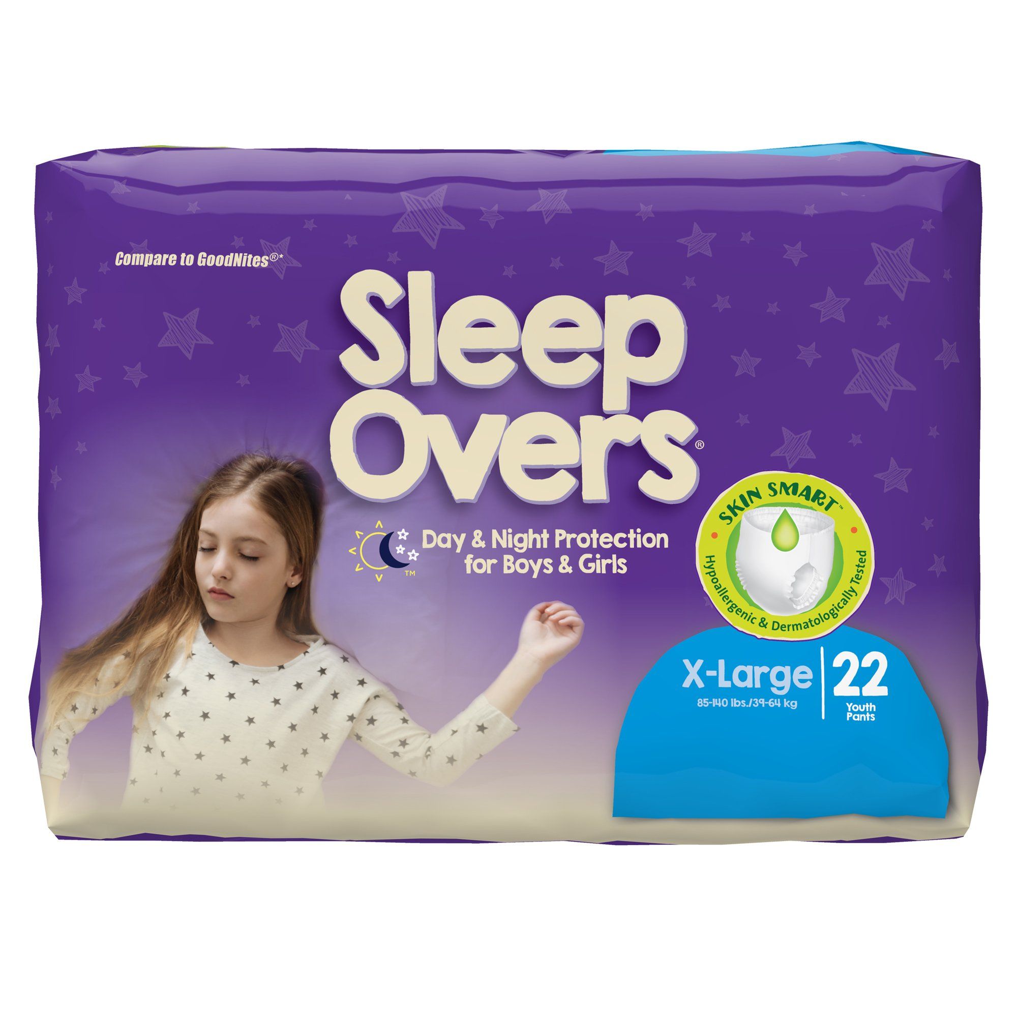 Prevail® SleepOvers® Overnight Incontinence Underwear; Extra Large, 85-140 lb. (39 kg-64 kg)