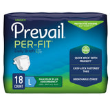 Prevail® PER-Fit® Adult Brief; Large, 45"-58" (114 cm - 147 cm), Blue