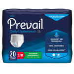 Prevail® Maximum-Absorbency Incontinence Underwear for Men; Small/Medium, 28"-40" (71 cm - 101.5 cm)