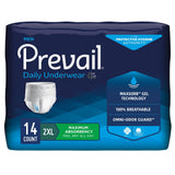 Prevail® Maximum-Absorbency Incontinence Underwear for Men; 2X Large, 64"-80" (163 cm - 203 cm)
