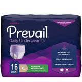 Prevail® Maximum-Absorbency Incontinence Underwear for Women; Extra Large, 48"-64" (122 cm - 162.5 cm)