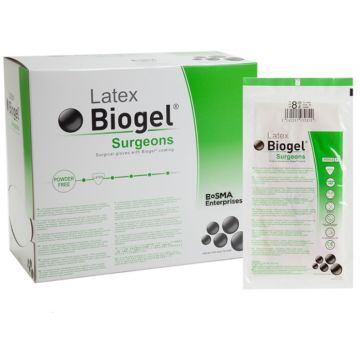 Biogel Surgical Gloves Latex Sterile Smooth Size 7.5 50Ct