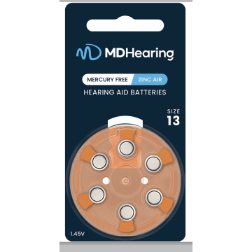 MDHearing Hearing Aid Batteries Size 13 6Ct