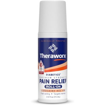 Theraworx Diabetic Pain Relief Roll-On 2.5oz 1Ct