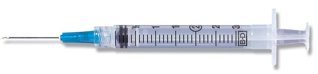 BD® Syringe with Standard Hypodermic Needle; 3 cc (mL), 21G x 1-1/2" (3.81 cm) — Box of 100