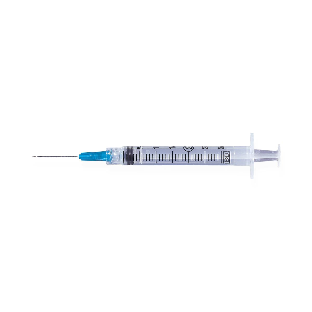 BD® Syringe with Standard Hypodermic Needle; 3 cc (mL), 25G x 1-1/2" (3.81 cm) — Box of 100