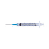 BD® Syringe with Standard Hypodermic Needle; 3 cc (mL), 25G x 1-1/2" (3.81 cm) — Box of 100