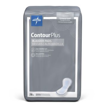 ContourPlus Bladder Control Pad for Incontinence Unisex Moderate Absorbency 6.5in x 13.5in 450Ct