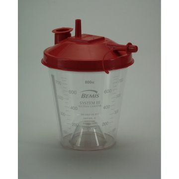 Bemis Hydrophobic Rigid Suction Canister 800mL 1Ct