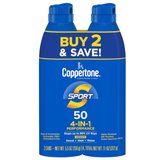 Coppertone SPF-50 Sport Sunscreen Spray 5.5oz 2Ct