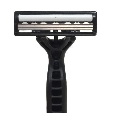 Disposable Facial Razors with Triple Blades and Lubrication Strip 10/Box 1Ct