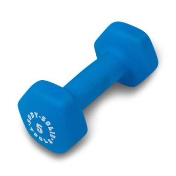 Body-Solid Tools Dumbbell Neoprene 5lbs Blue 1Ct