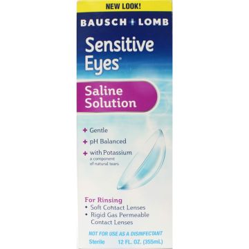 Bausch & Lomb Sensitive Eyes Saline Solution 12oz 1Ct