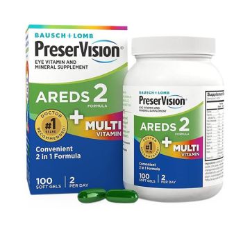 Bausch & Lomb PreserVision AREDS 2 Eye Vitamin Softgels 100Ct