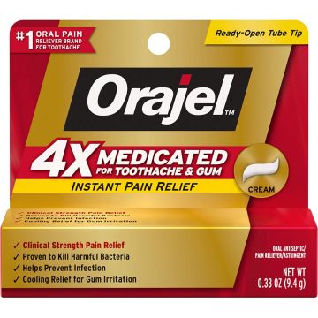Orajel Oral Pain Relief Cream 0.33oz 24Ct