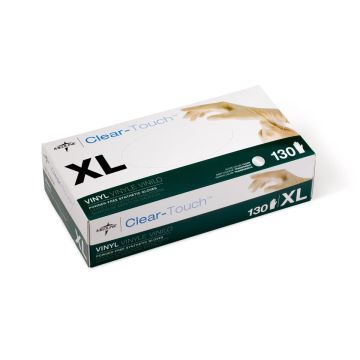 Clear-Touch Powder-Free Vinyl Multipurpose Gloves Size XL 130Ct
