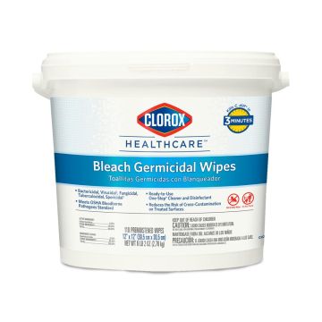 Clorox Bleach Germicidal Wipes 12in x 12in 110/Tub 1Ct
