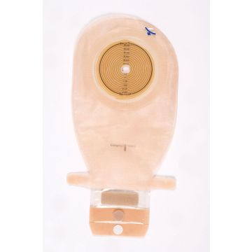 Assura Flat MAXI 1-Piece Drainable Ostomy Pouch without Filter Extended Wear Cut-to-Fit 0.375in - 3in (10-75mm) Stoma Transparent 10Ct