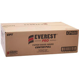 Center Pull Towel Roll – 7.65" x 500' White, 2 Ply, 6 Rolls/Case, 60 Cases/Skid - Everest