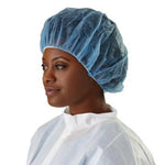 Lightweight Bouffant Cap 1-Ply 24in Blue 500Ct