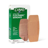 Curad Flex-Fabric Adhesive Bandages XL 2in x 4in Tan 10Ct