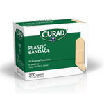 Curad Plastic Adhesive Bandages Strip 0.75in x 3in 200Ct