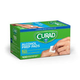 Curad Alcohol Prep Pads 2-Ply M 100Ct