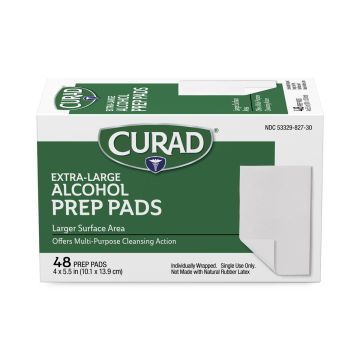Curad Medium 2-Ply Sterile Alcohol Prep Pads XL 1152Ct