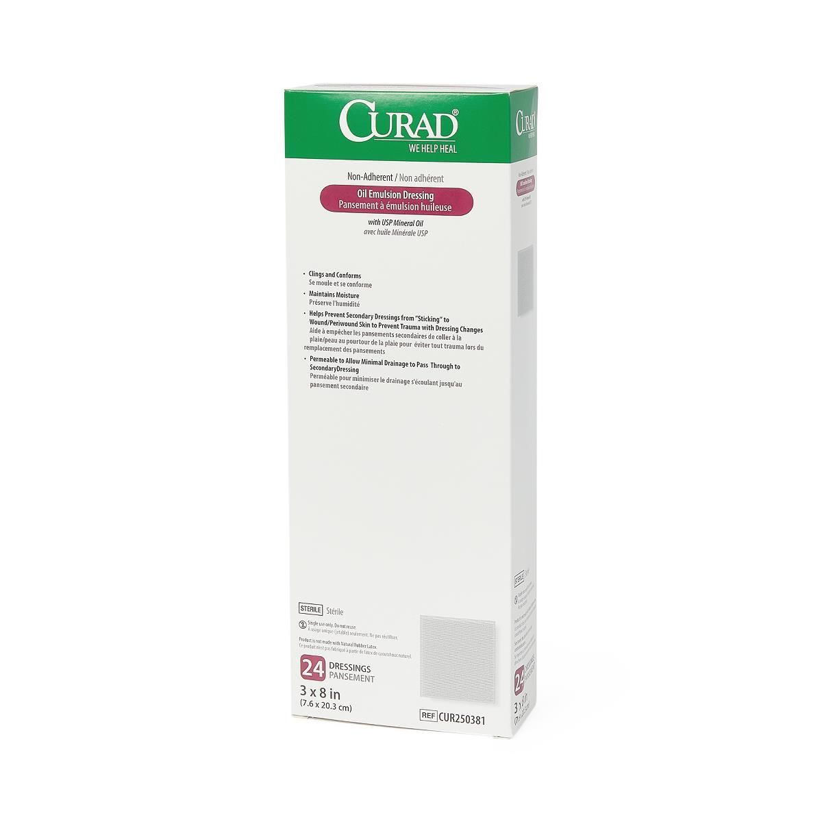 CURAD® Oil Emulsion Dressing, 3" x 8" (7.6 x 20.3 cm)