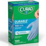 Curad Exam Gloves Nitrile Textured Fingertips One Size 100Ct