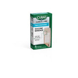Curad Truly Ouchless Silicone Flexible Fabric Bandages Strip 1.625in x 4in Tan 8Ct