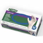 Curad Comfort Exam Gloves Latex Fully Textured M 100Ct