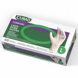 Curad Comfort Exam Gloves Latex Fully Textured L 100Ct