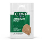 Curad Continuous Glucose Monitor Patch 3.13in x 4.13in Tan 25Ct