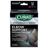 CURAD Performance Series Dual-Strap Elbow Support Left/Right Universal 4Ct