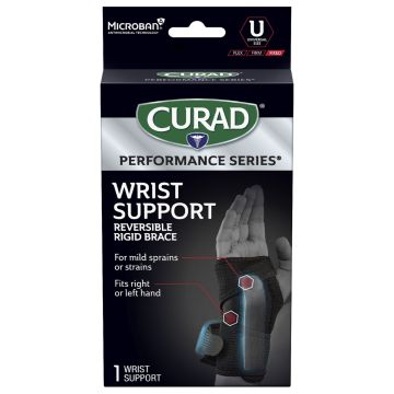 CURAD Performance Series Reversible Wrist Brace Left/Right Universal 4Ct