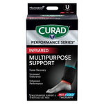 Curad Performance Infrared Multipurpose Support with Hot and Cold Compress One Size Black 4Ct