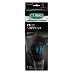 CURAD Performance Series Knee Support with Spiral Stabilizers Left/Right Universal Gray 4Ct
