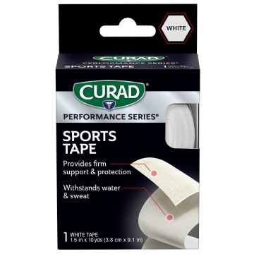 CURAD Performance Series Extra-Strength Sports Tape 1.5in x 10yd White 1Ct