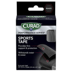 CURAD Performance Series Sports Tape 1.5in x 10yd Black 1Ct
