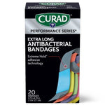 Curad Performance Series Antibacterial Bandages Long Assorted 480Ct