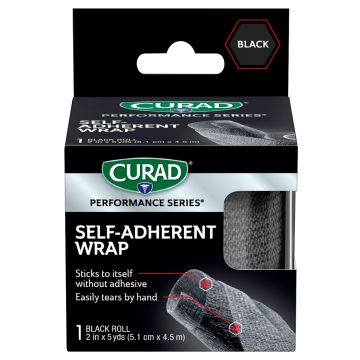 CURAD Performance Series Self-Adherent Wrap 2in x 5yd Black 1Ct