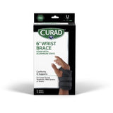 Curad Low-Profile Wrist Splint Right Universal 6in Black 4Ct