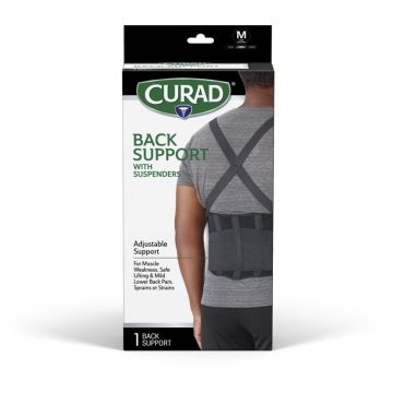 Curad Back Supports with Suspenders Wraparound M 1Ct