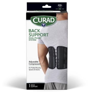 Curad Back Supports with Dual-Pulley System 2XL 1Ct