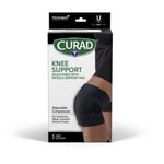 Curad Knee Support with Patella Pad and Microban Left/Right Universal Black 1Ct
